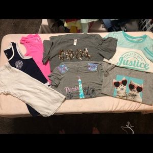 Justice lot of 7 shirts